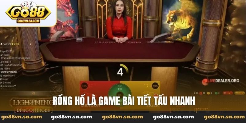 Rồng hổ là game bài tiết tấu nhanh